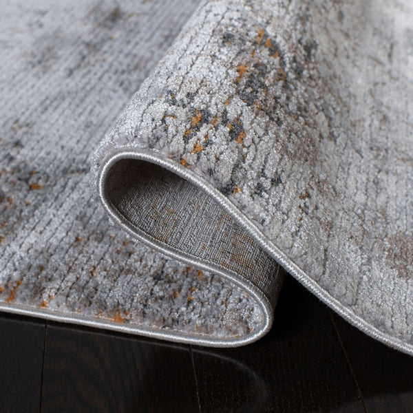 Princeton 858  Power Loomed Polyester Shrink & Viscose Rug Grey