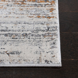 Princeton 858  Power Loomed Polyester Shrink & Viscose Rug Cream / Grey