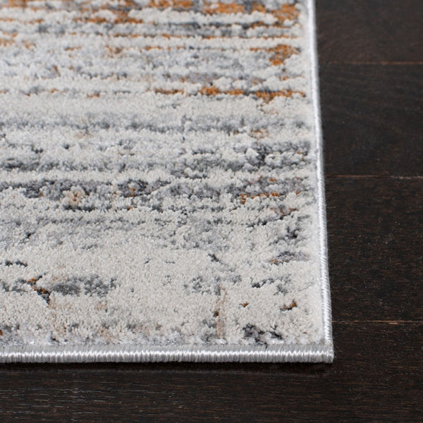 Princeton 858  Power Loomed Polyester Shrink & Viscose Rug Cream / Grey