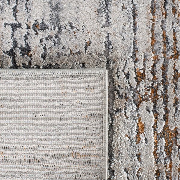 Princeton 858  Power Loomed Polyester Shrink & Viscose Rug Cream / Grey