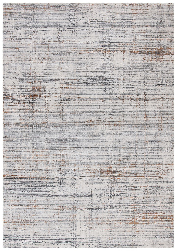 Princeton 858  Power Loomed Polyester Shrink & Viscose Rug Cream / Grey