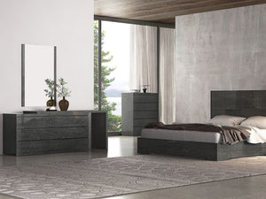 Anna/Eddy Single And Double Dresser Extension High Gloss Gray.