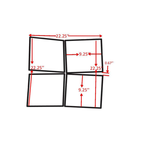 Pasargad Nico Clear & Gold Iron Wall Mirror PRR-002-PASARGAD