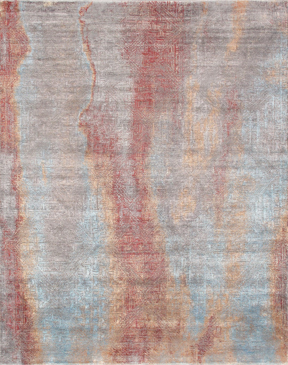 Pasargad Cosmo Collection Hand-Knotted Silk & Wool Area Rug PS-241 9X12-PASARGAD