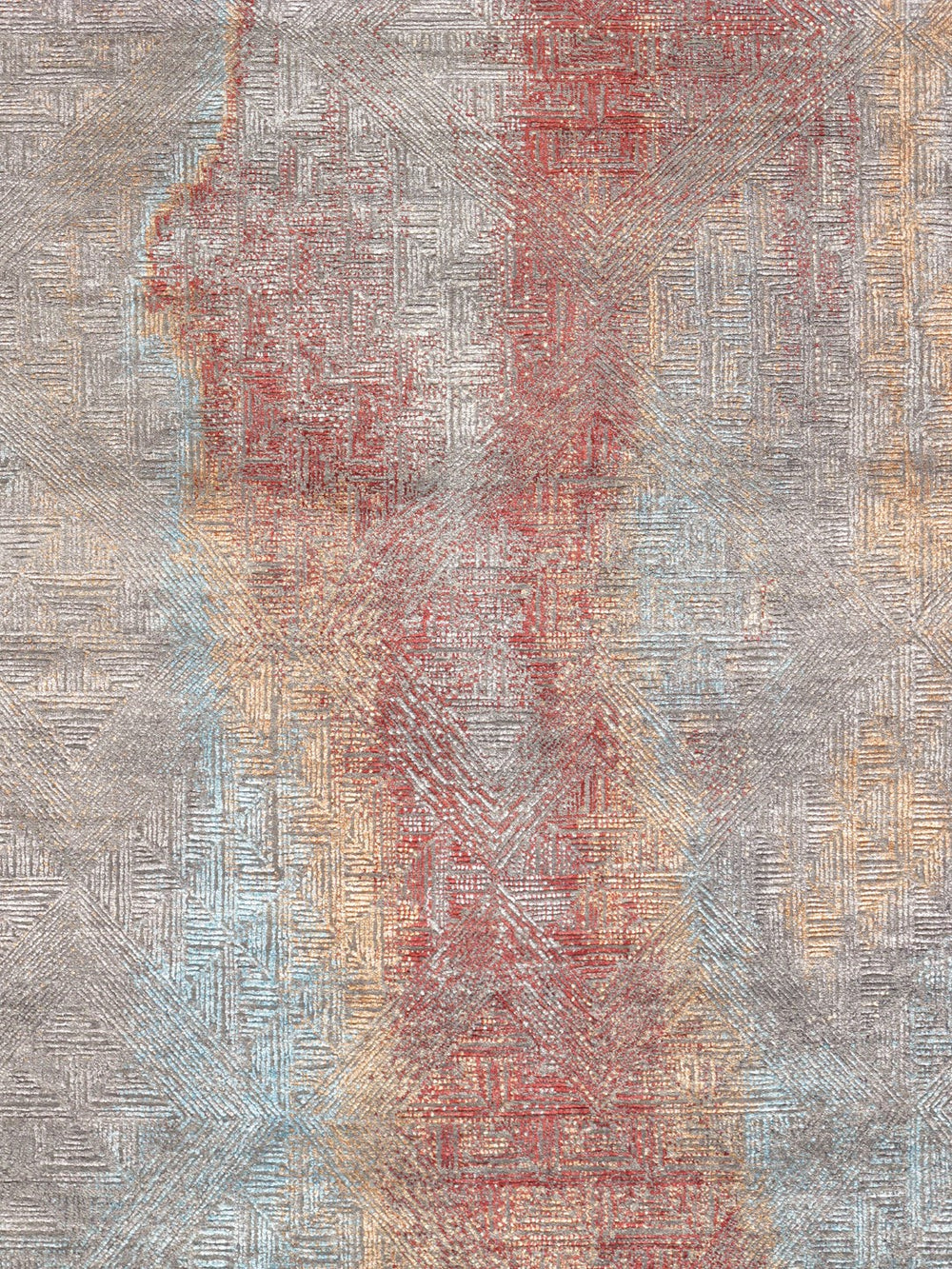 Pasargad Cosmo Collection Hand-Knotted Silk & Wool Area Rug PS-241 9X12-PASARGAD