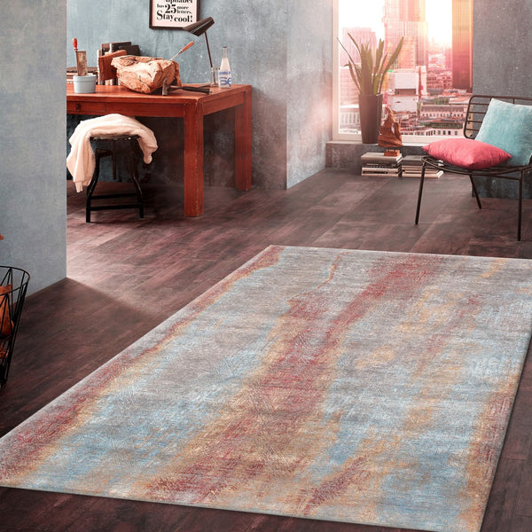 Pasargad Cosmo Collection Hand-Knotted Silk & Wool Area Rug PS-241 9X12-PASARGAD
