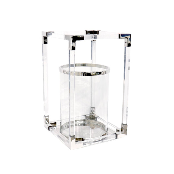 Pasargad Soren Stainless Steel & Lucite Lantern PSAE-061L-PASARGAD
