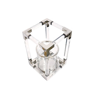 Pasargad Soren Stainless Steel & Lucite Lantern PSAE-061S-PASARGAD