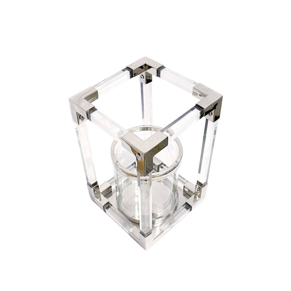 Pasargad Soren Stainless Steel & Lucite Lantern PSAE-061S-PASARGAD