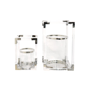 Pasargad Soren Stainless Steel & Lucite Lantern PSAE-061S-PASARGAD