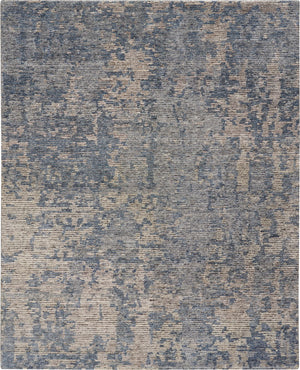 Nourison Ellora ELL04 Modern Handmade Knotted Indoor only Area Rug Graphite 8'6" x 11'6" 99446385031