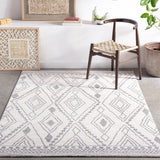 Positano PSN-2303 Global Polypropylene Rug PSN2303-71010 Charcoal, Medium Gray, Light Gray, Ivory, White 100% Polypropylene 7'10" x 10'