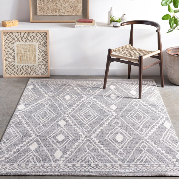 Positano PSN-2304 Global Polypropylene Rug PSN2304-71010 Charcoal, Medium Gray, Light Gray, Ivory, White 100% Polypropylene 7'10" x 10'
