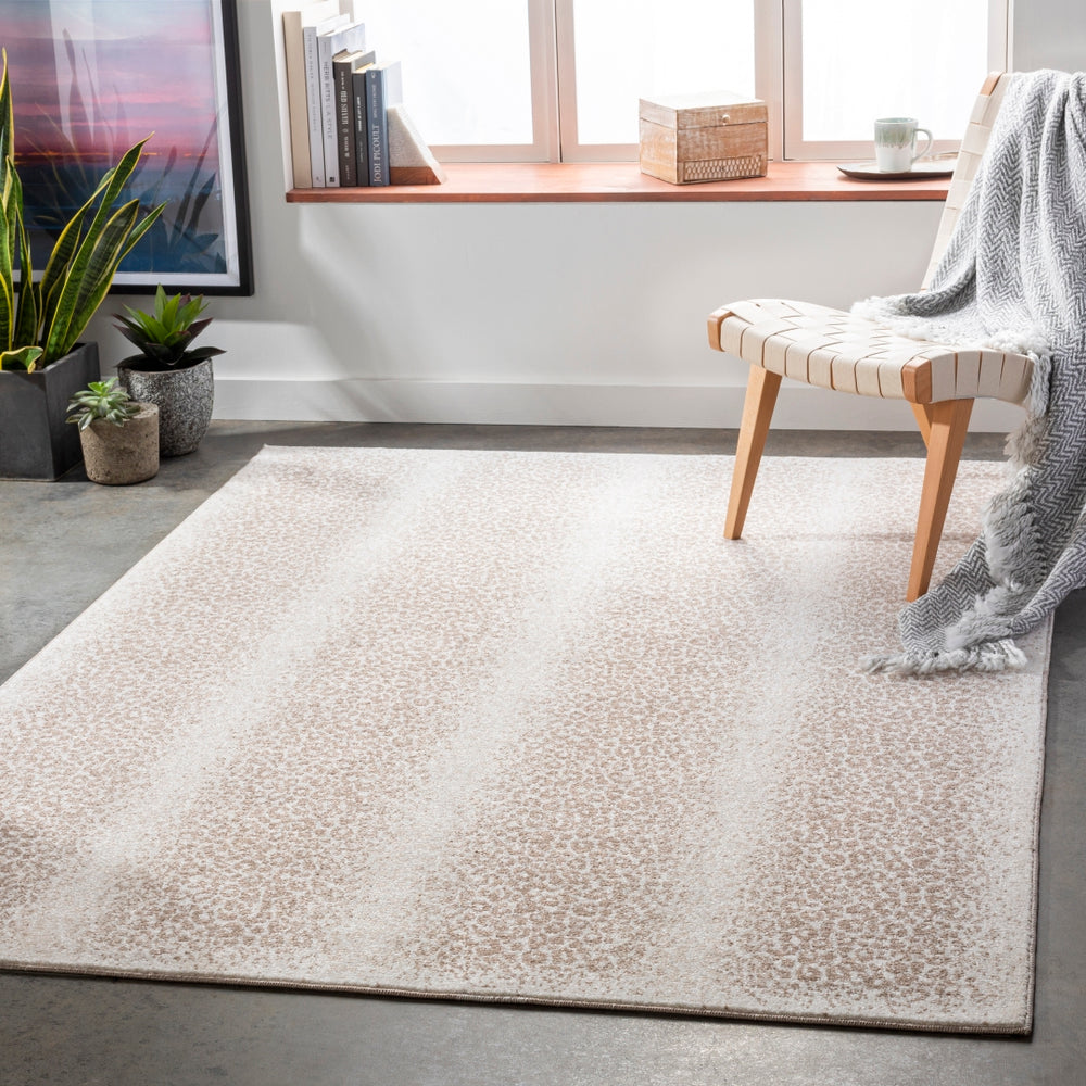 Positano PSN-2312 Modern Polypropylene Rug PSN2312-71010 Ivory, White, Camel, Dark Brown 100% Polypropylene 7'10" x 10'