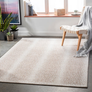 Positano PSN-2312 Modern Polypropylene Rug PSN2312-71010 Ivory, White, Camel, Dark Brown 100% Polypropylene 7'10" x 10'