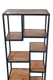 Porter Designs Delancy Solid Wood Industrial Bookcase Brown 09-116-28-3263