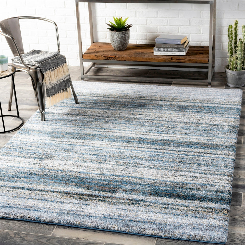 Portofino PTF-2308 Modern Polypropylene Rug PTF2308-81012 Dark Blue, Denim, Taupe, Medium Gray, Light Gray, Cream 100% Polypropylene 8'10" x 12'