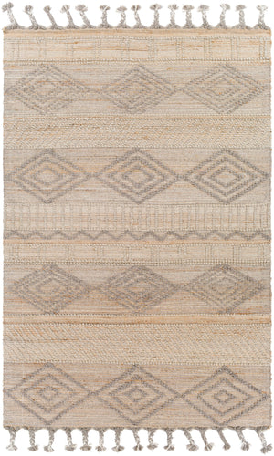Preston PTN-2300 Global Jute, Wool Rug PTN2300-81012 Tan, Medium Gray 50% Jute, 50% Wool 8'10" x 12'