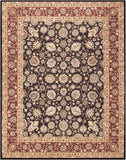 Nourison Nourison 2000 2017 Persian Handmade Tufted Indoor Area Rug Black 7'9" x 9'9" 99446607409