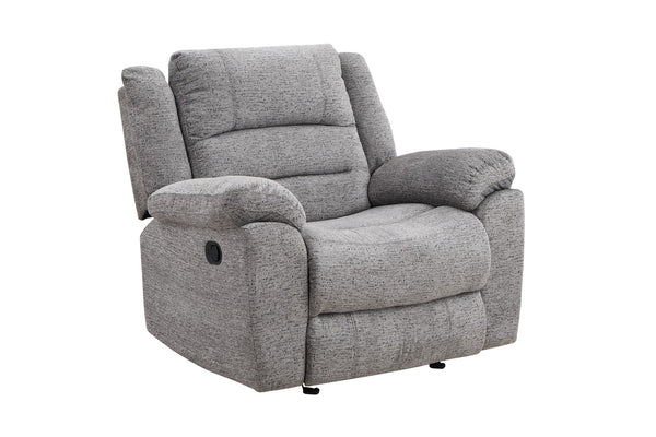 Porter Designs Ronan Soft Gray Chenille Transitional Recliner Gray 03-201C-11-8078