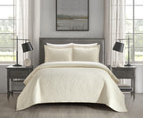 Austin Beige Queen 7pc Quilt Set