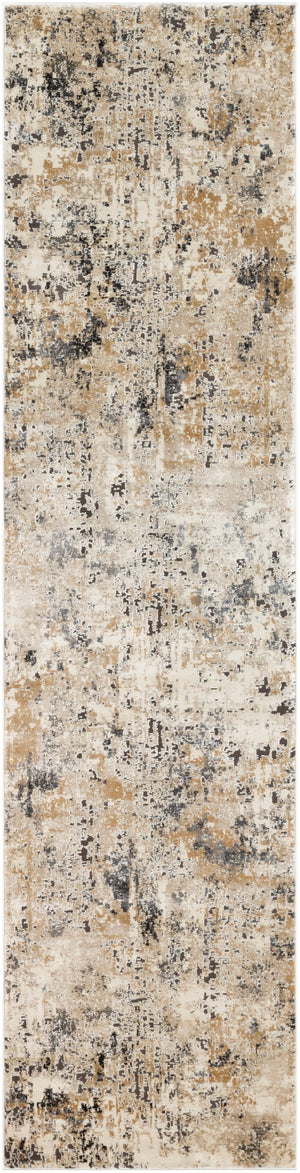 Pune PUN-2300 Modern Polypropylene, Polyester Rug PUN2300-27103 Beige, Taupe, Camel, Dark Brown, Black, Charcoal 80% Polypropylene, 20% Polyester 2'7" x 10'2"