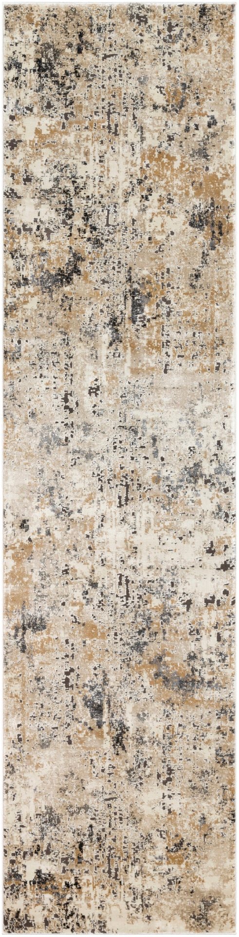 Pune PUN-2300 Modern Polypropylene, Polyester Rug PUN2300-27103 Beige, Taupe, Camel, Dark Brown, Black, Charcoal 80% Polypropylene, 20% Polyester 2'7" x 10'2"