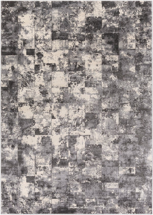 Pune PUN-2306 Modern Polypropylene, Polyester Rug PUN2306-9124 Charcoal, Black, Beige, Medium Gray 80% Polypropylene, 20% Polyester 9' x 12'4"