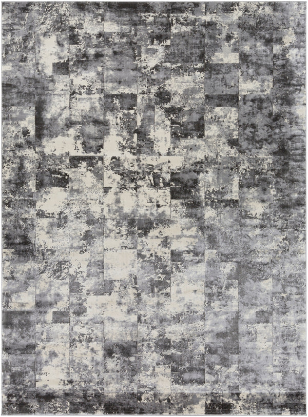 Pune PUN-2306 Modern Polypropylene, Polyester Rug PUN2306-710103 Charcoal, Black, Beige, Medium Gray 80% Polypropylene, 20% Polyester 7'10" x 10'3"