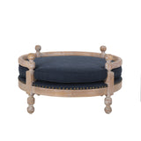 Rines Contemporary Upholstered Medium Pet Bed with Wood Frame