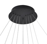 Bethel Matte Black LED Chandelier in Aluminum & Acrylic