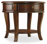 Brookhaven Traditional/Formal Hardwood Solids With Cherry Veneers Round Lamp Table