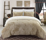 Josepha Beige Queen 3pc Comforter Set