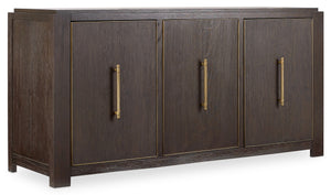 Hooker Furniture Curata Modern-Contemporary Buffet/Credenza in Rubberwood Solids with White Oak Veneers 1600-75900-DKW