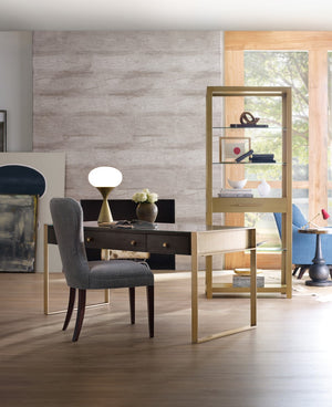 Hooker Furniture Curata Modern-Contemporary Bunching Bookcase in Metal and Glass 1600-10445-MTL1