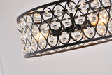 Bethel Black Chandelier in Metal & Crystal