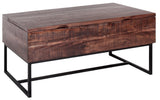 Porter Designs Lakewood Solid Acacia Wood Transitional Coffee Table Brown 05-190-04-0808