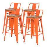 Metropolis Low Back Bar Stool - Set of 4