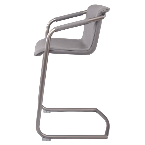 Indy Leatherette Counter Stool Set of 2 - Chic Industrial Design with Vintage Style, Fully Assembled