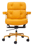 Zuo Modern Smiths 100% Polyurethane, Plywood, Steel, Aluminum Alloy Modern Commercial Grade Office Chair Yellow 100% Polyurethane, Plywood, Steel, Aluminum Alloy