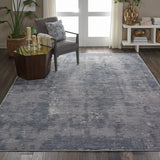 Nourison Rustic Textures RUS05 Painterly Machine Made Power-loomed Indoor Area Rug Grey 7'10" x 10'6" 99446462145