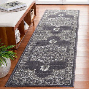 Safavieh Pyramid 214  Power Loomed Rug Charcoal / Ivory PYR214H-9