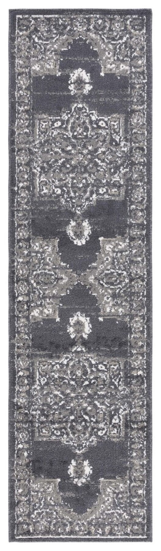 Safavieh Pyramid 214  Power Loomed Rug Charcoal / Ivory PYR214H-9