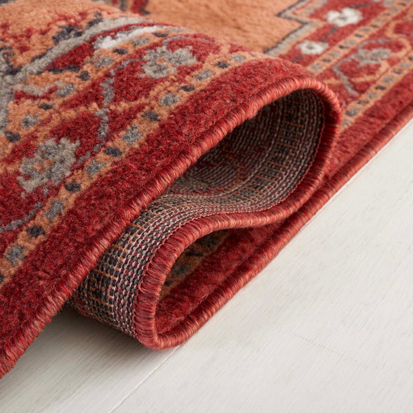 Safavieh Pyramid 215  Power Loomed Rug Rust / Ivory Grey PYR215P-9