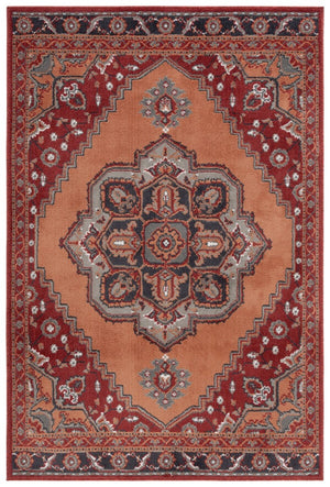 Safavieh Pyramid 215  Power Loomed Rug Rust / Ivory Grey PYR215P-9