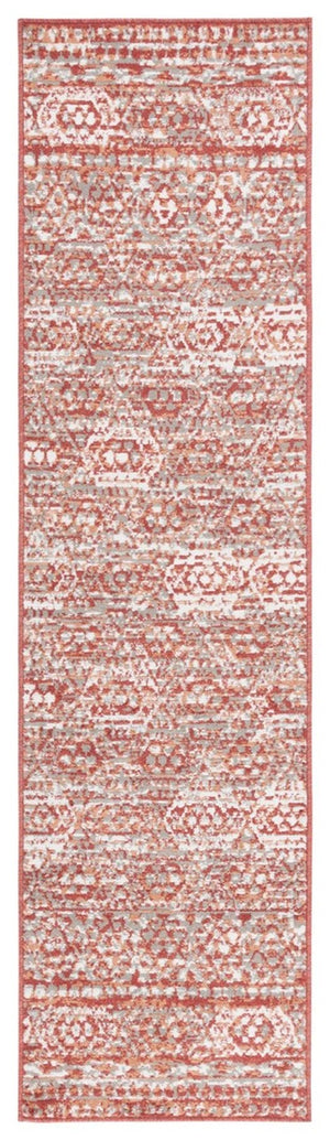 Safavieh Pyramid 218  Power Loomed Rug Rust / Ivory Grey PYR218P-9