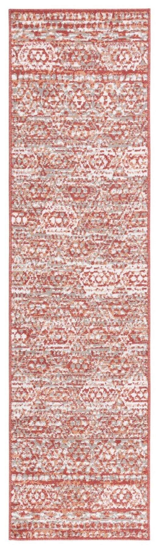 Safavieh Pyramid 218  Power Loomed Rug Rust / Ivory Grey PYR218P-9