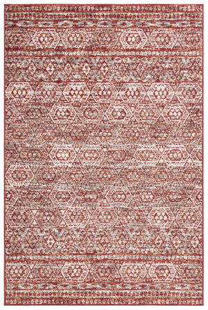 Safavieh Pyramid 218  Power Loomed Rug Rust / Ivory Grey PYR218P-9