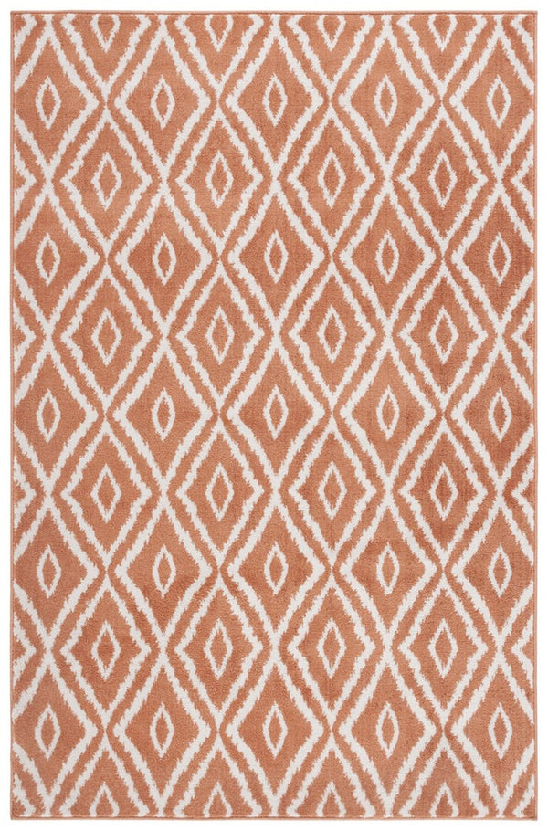 Safavieh Pyramid 219  Power Loomed Rug Rust / Ivory PYR219P-9