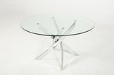 VIG Furniture Modrest Pyrite Modern Round Glass Dining Table VGEWF2133AA